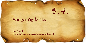 Varga Agáta névjegykártya